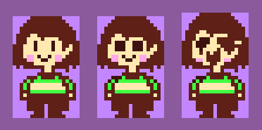 * Chara's coloring is inconsistent in all of their 'phases'.