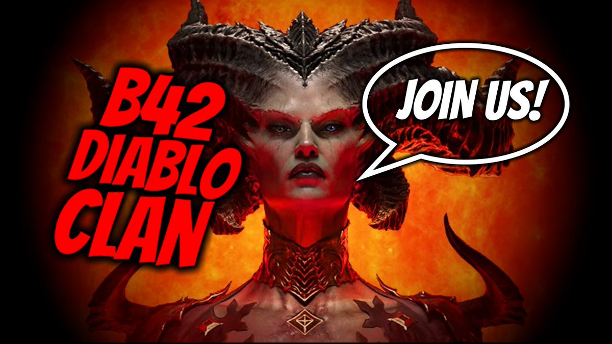 Our Diablo Clan is LIVE!

Search for 'Team B42' in Clans and JOIN US! #teamb42