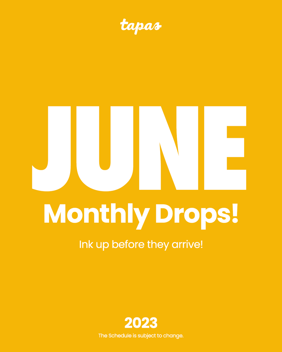 tapas_app's tweet photo. Looking for new stories? Waiting on season returns? Here's a list of upcoming drops in June!
Comment what stories you're most excited about!
#TapasMedia #Tapas #NewRelease #monthlydrops #maturetitle #bl #rf #manhwa https://t.co/GpMCaTbtQy