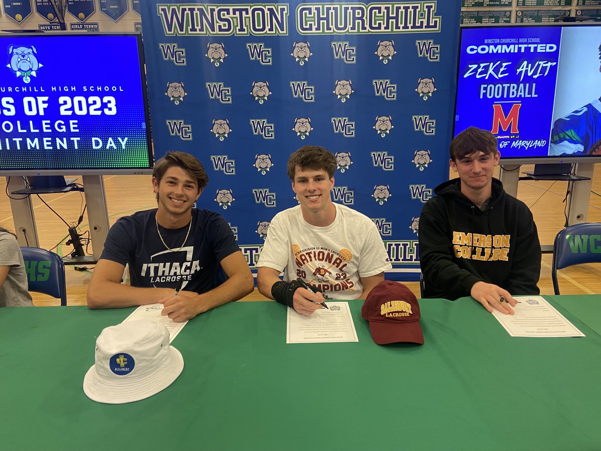 Great to celebrate Justin, Reed and Spencer’s college commitment signing day yesterday and then watch them graduate today!  #ProudBulldog