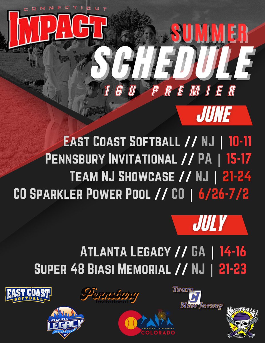 Summer 2023 schedule ‼️
