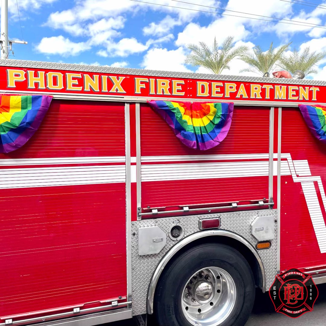 It takes every one of us from all communities to protect the City of Phoenix. #PHXFire and celebrates the pride community and its members within our ranks. Happy #PrideMonth! #BeNice