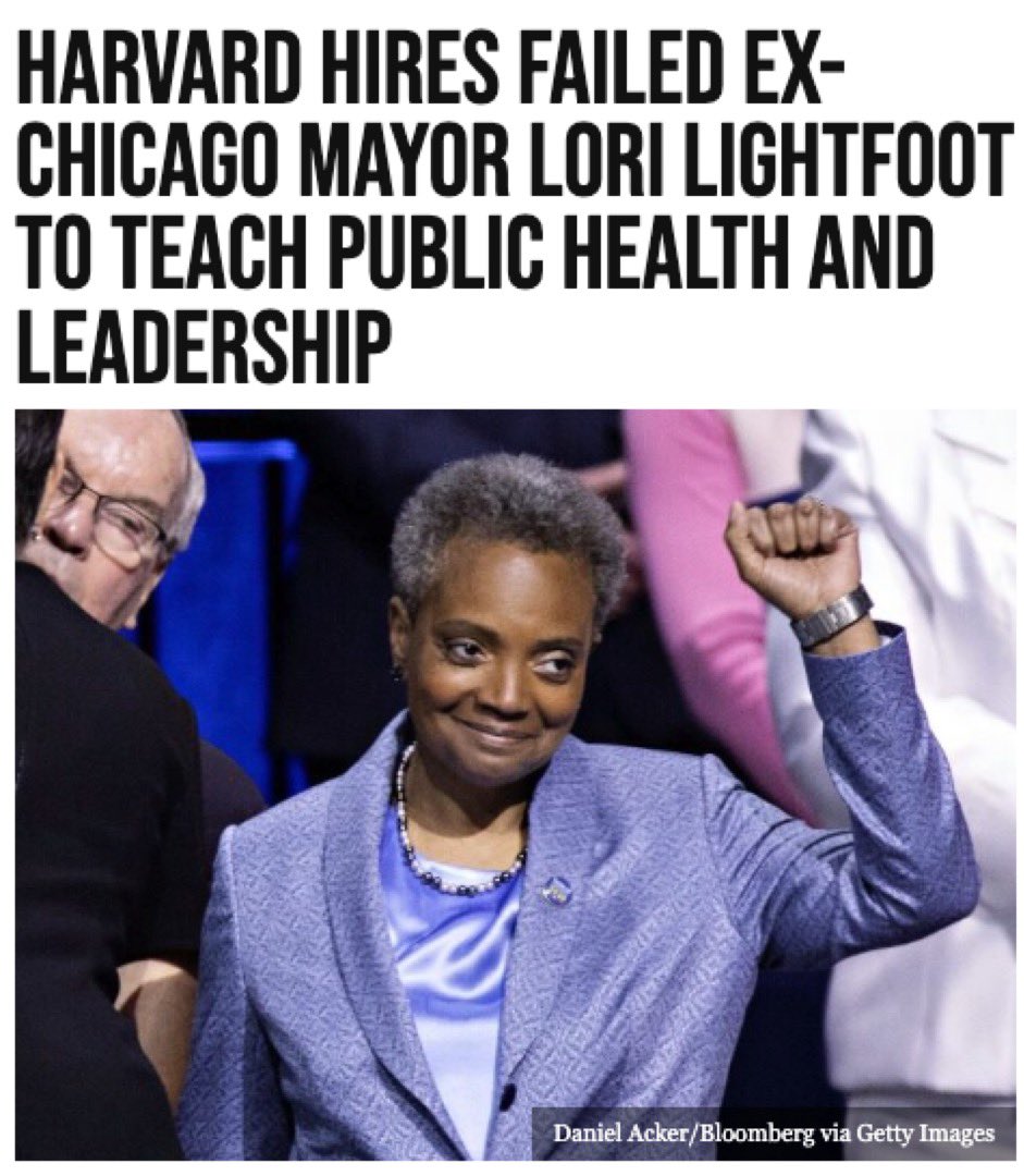 Harvard just hired Lori Lightfoot 😂😂

What the hell does she know about leadership?