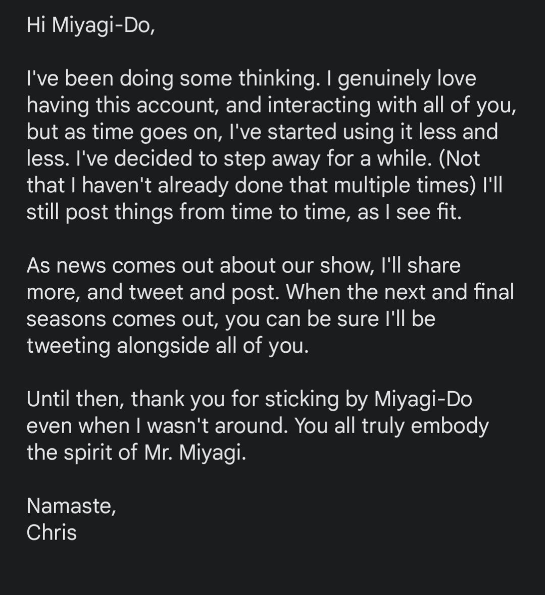MiyagiDoKarate_'s tweet photo. An Update: https://t.co/FG5npls1lW