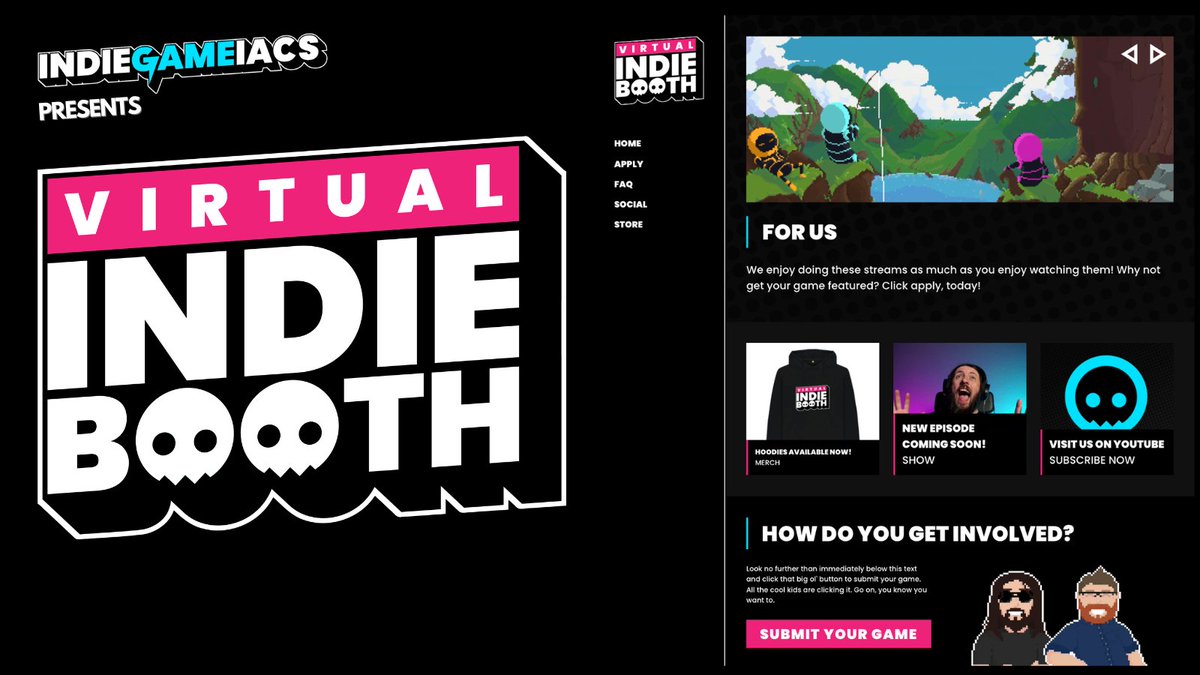 New website for the Virtual Indie Booth show

1⃣Head to virtualindiebooth.com 
2⃣Be 1/5 games to feature LIVE
3⃣Enjoy an evening of indie game discovery 

🕗Next show 8-10pm UK Saturday 3rd June

Still spots available!
#indiegames #indiedev #indiegamedev