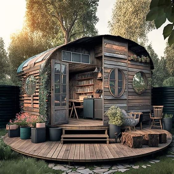 Look at this lovely little writing shed