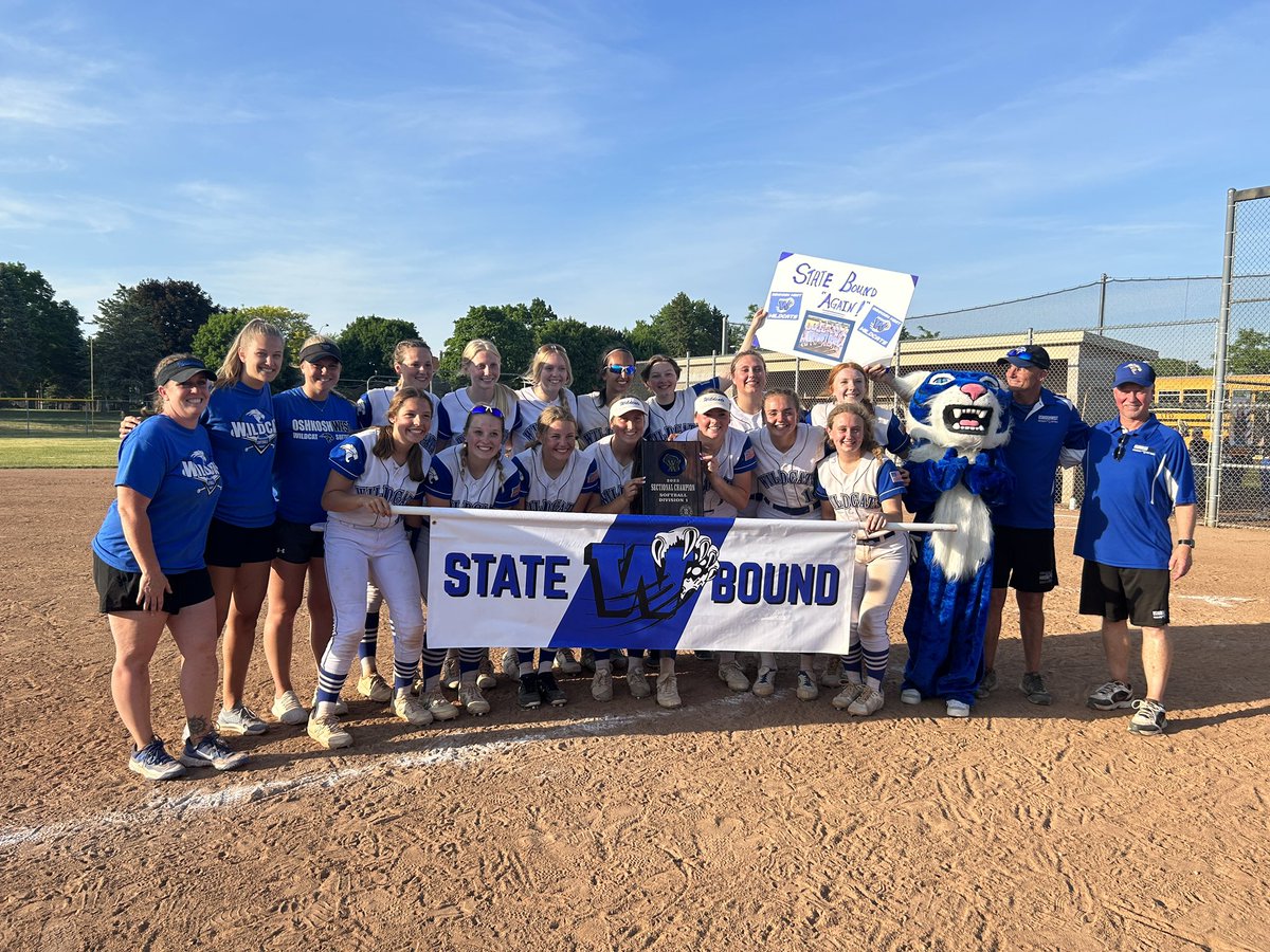 Wildcat softball is state bound! It was a 2-1 win in the bottom of the 8th against a tough Watertown.