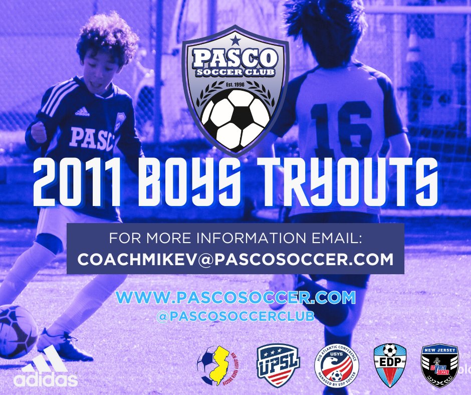 ⚽2011 BOYS SPOTS ARE STILL AVAILABLE⚽

For more info email coachmikev@pascosoccer.com

#nj #njsoccer #njyouthsoccer #boyssoccer #usys #upsl #superyleague #njstatecup #champions #northjersey #passaiccounty #bergencounty #morriscounty #essexcounty #pascosoccer #tryouts