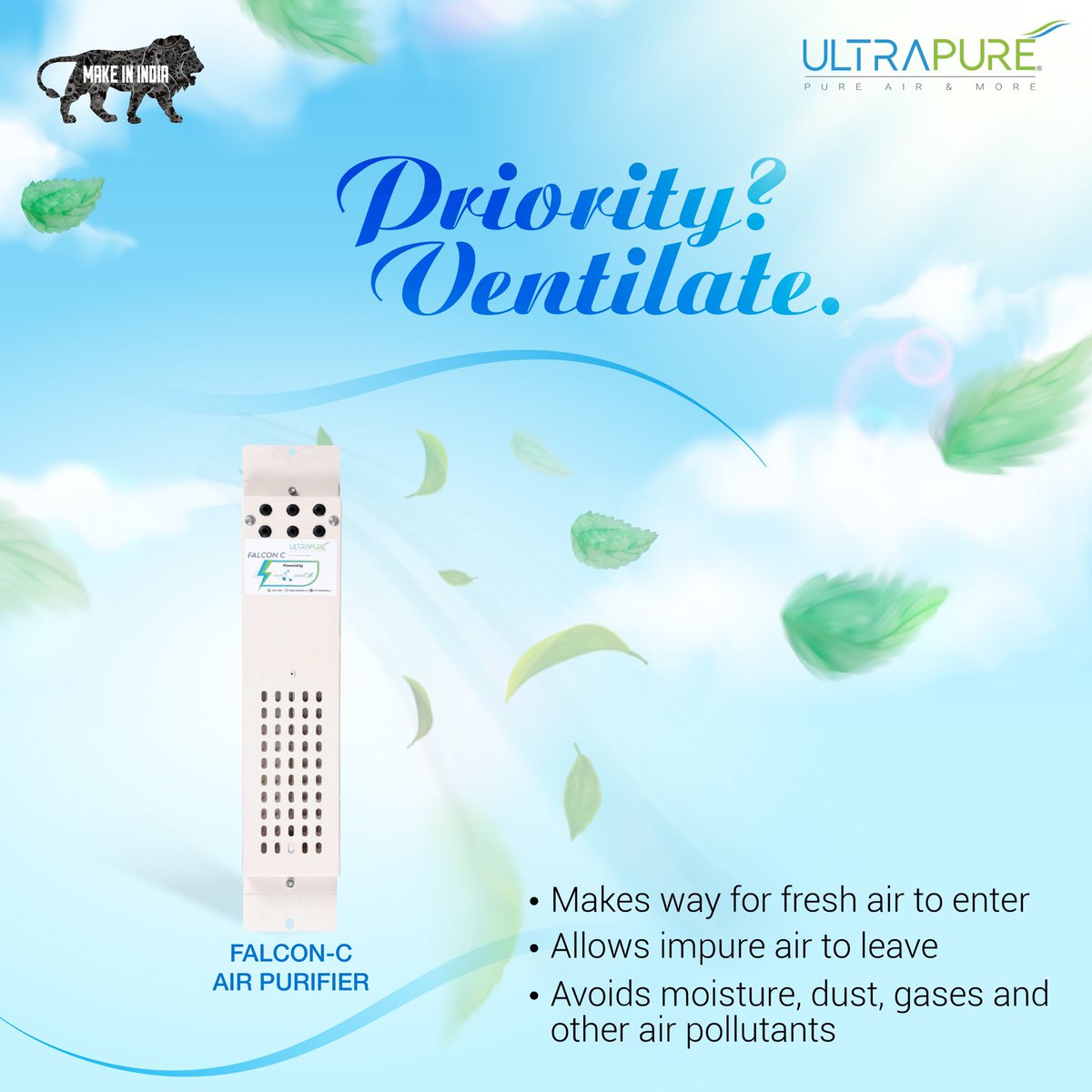 This is your sign to prioritise ventilation!

Check us out at: ultrapureindia.in
Or call us on: 1800-110-050

#ultrapure #airpurifier #airpurification #filterair #airfilter #pureair #cleanair #hospital #breatheclean #freshness #freshair #healthyair #airport #Make_In_India