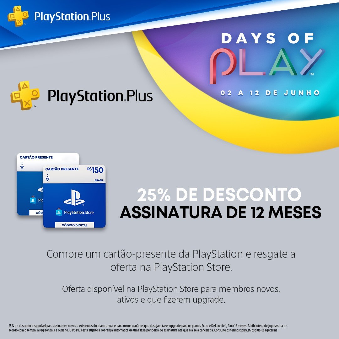 Cartao Psn Plus Deluxe 1 Mes Assinatura Brasil Gift Card