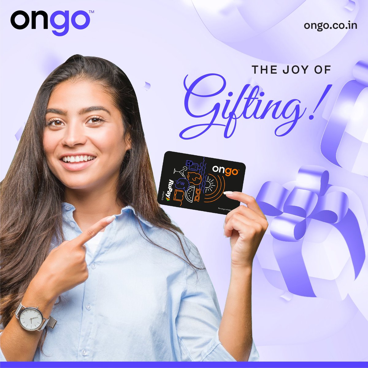 Experience the joy of gifting with #Ongo gift cards - the perfect gifting option for every occasion.

#IndiaTransact #AGSTTL #banking #fintech #digitalpayments #giftcards
