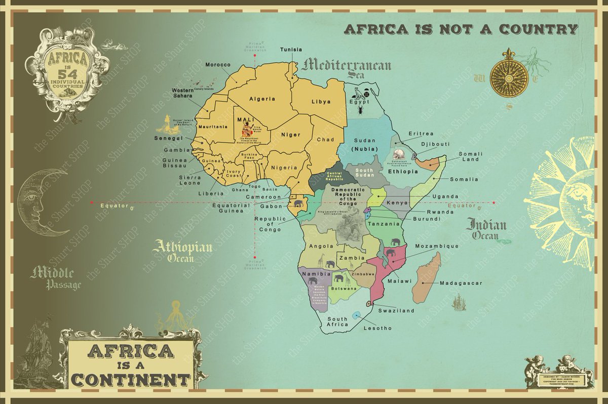 🌍 #África #Africa #Afrika #Afrique #Африка #アフリカ #अफ्रीका #أفريقيا #非洲 .

#AfricaIsNotACountry 🗣️📢

➡️ AFRICA IS A CONTINENT ! ⬅️