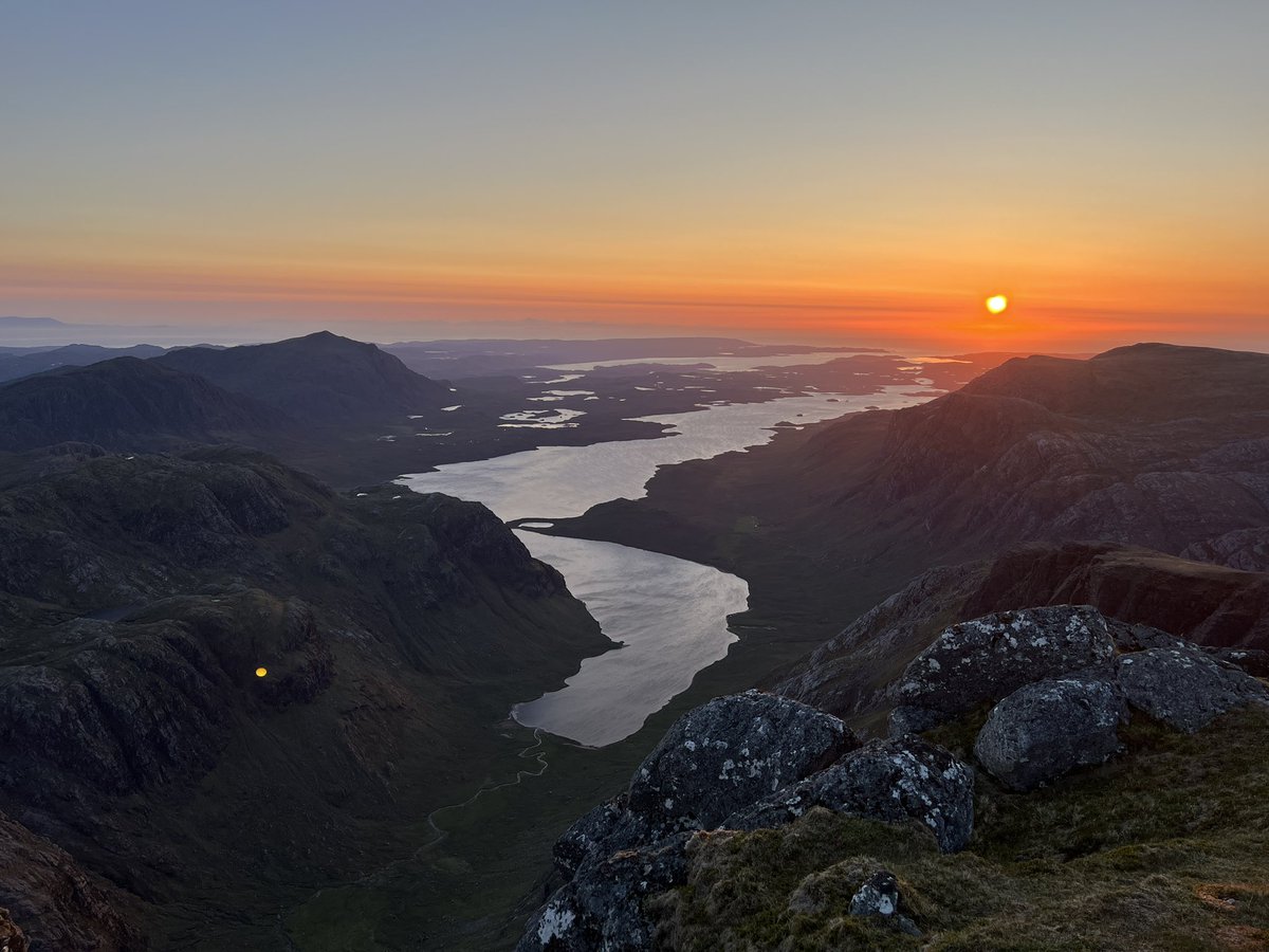 hopper68's tweet image. Last night’s sunset from A’Mhaighdean #munros #outdooradventures