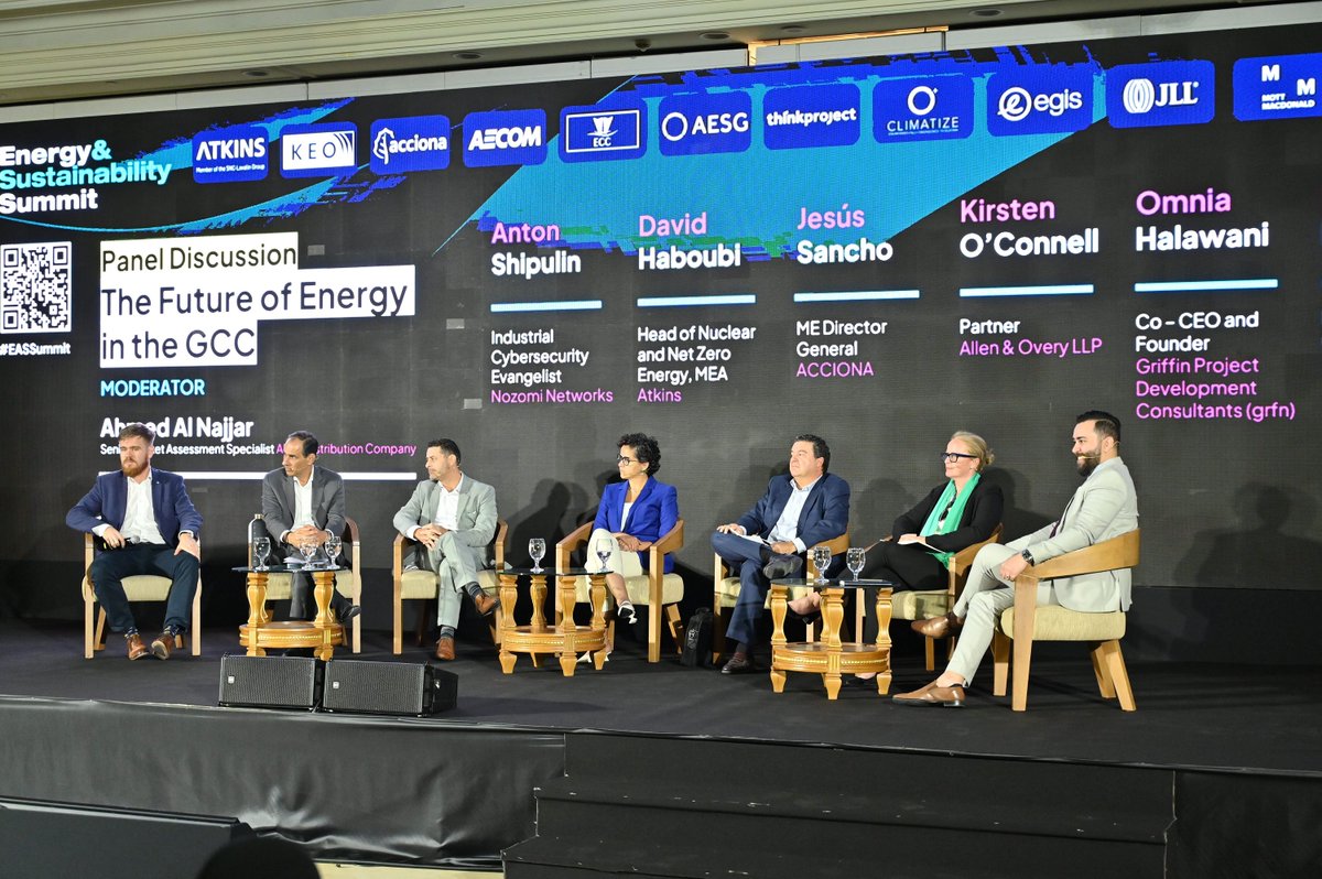 ACCIONA_ME's tweet image. We participated last week at the Energy &amp;amp; Sustainability Summit organized by @MEConstructionN to talk about the future of #energy in the GCC ⚡🍃

#EASSummit #BigProjectME