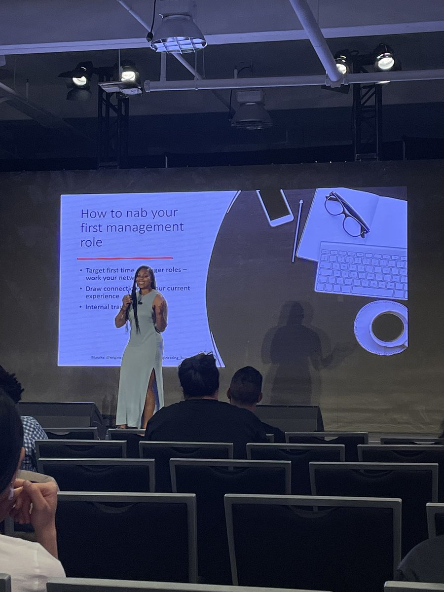 Staceyluvstech's tweet image. Really enjoyed the talk today with @engineering_bae. Who knows maybe I’ll consider going for a management role one day. #RenderATL23 @RenderATL #atlantatechweek