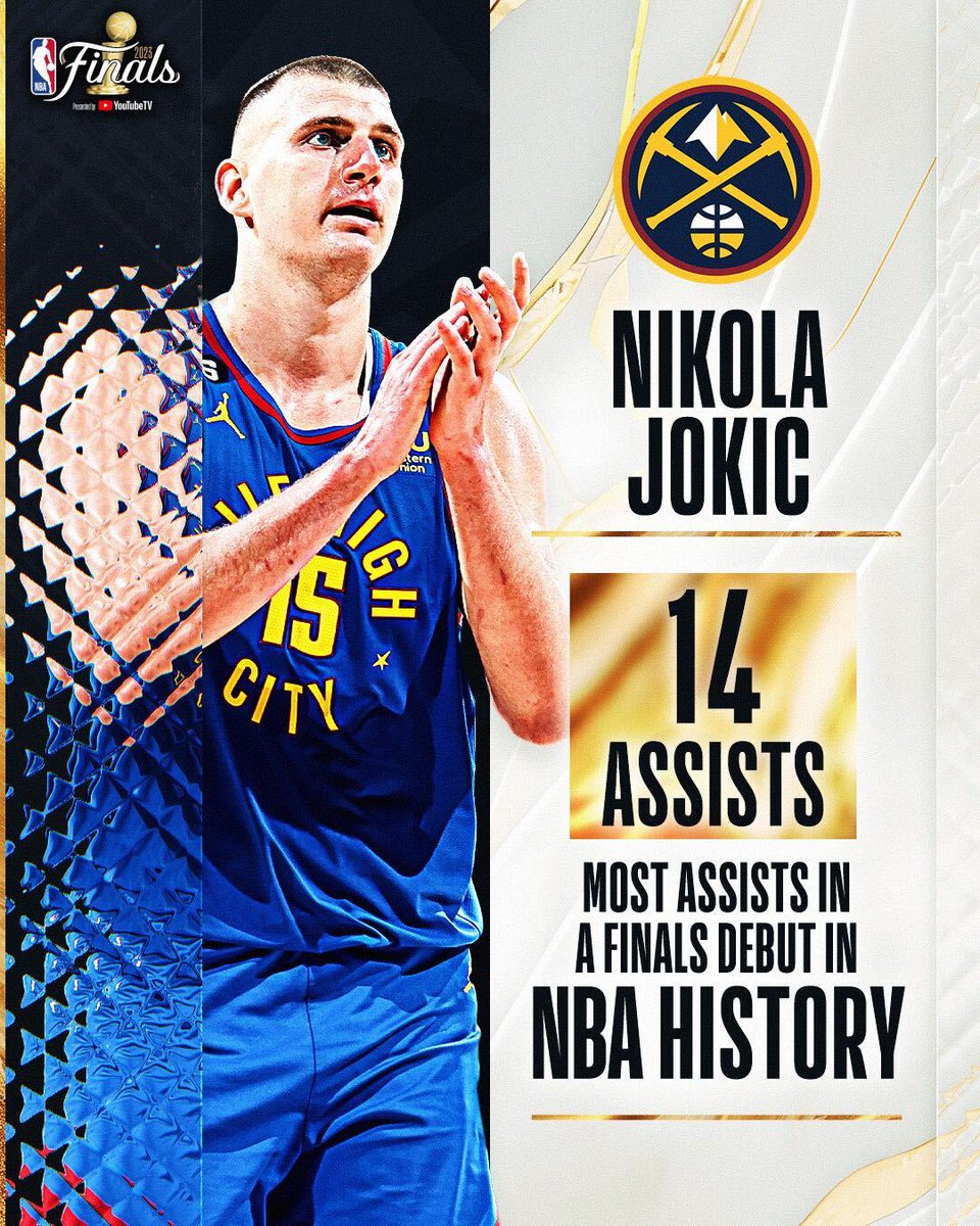 NBA's tweet image. Joker makes history in Game 1 👏