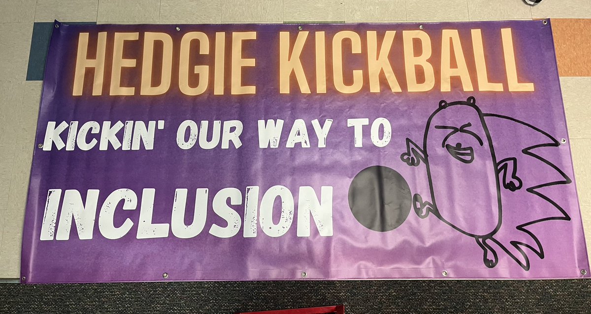 Getting ready for our Unified <a href="/HGHedgehog/">Holly Grove ES</a>  Kickball game on June 9th.  Our banner made by a student arrived today! <a href="/SONorthCarolina/">Special Olympics North Carolina</a> #inclusion #unifiedchampionschool