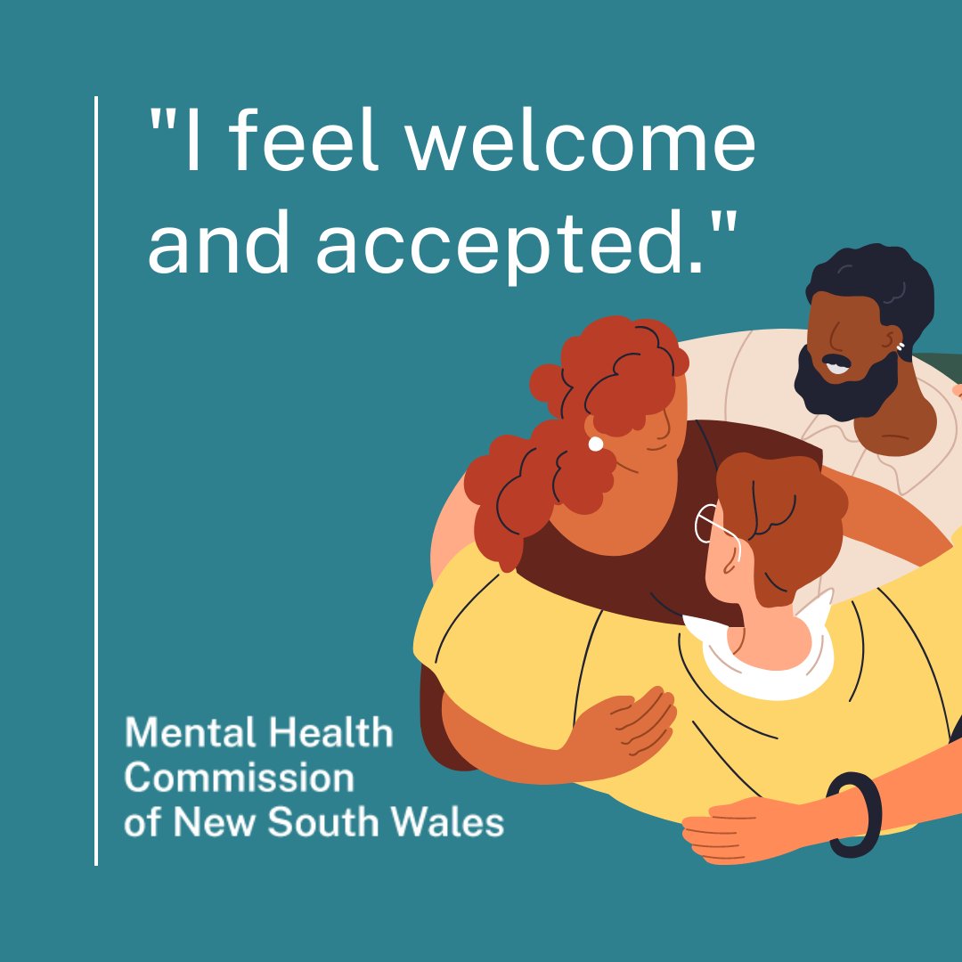 'I feel welcome and accepted.'
'Being comfortable talking about your #mentalhealth issues and then chatting with someone about them is a really important conversation for everyone to have,” @NSWMHC Commissioner @CatherineLourey said. Read more: bit.ly/mhc-self-stigma