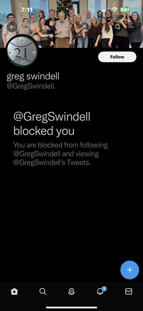 Greg Swindell blocked me. At first, I was like, what did I do to him? Then I found some #HornsDown tweets at him from 2018 - soft behavior from a former Longhorn. If this is what we can expect from their “legends” they won’t make it when the come into the SEC.