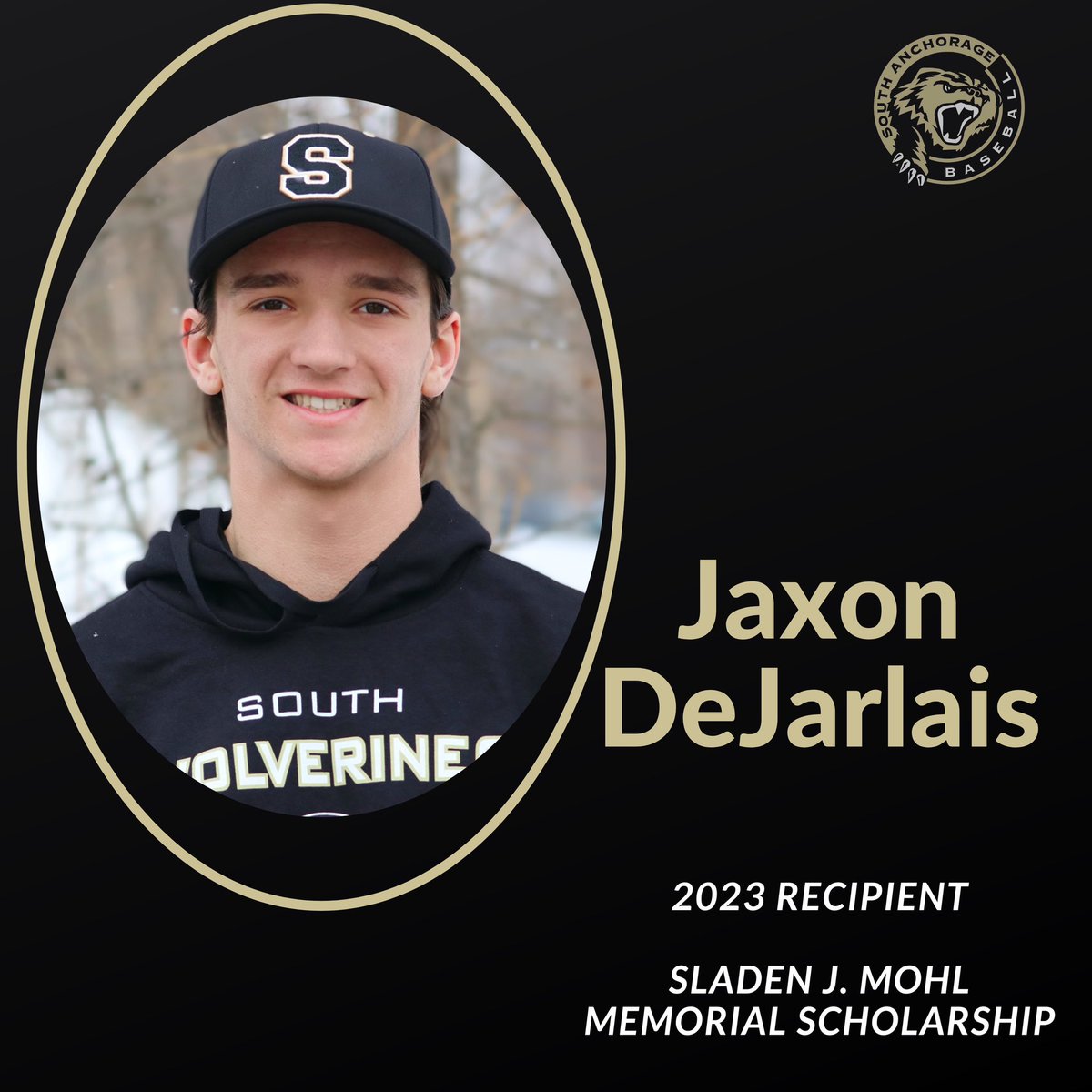 Congratulations to Jaxon DeJarlais - the 2023 recipient of the Sladen J. Mohl Memorial Scholarship. 

To learn more about the scholarship, please visit: sahswolverinebaseball.com/sladen-mohl-me…

Special thanks to all the qualified applicants.
