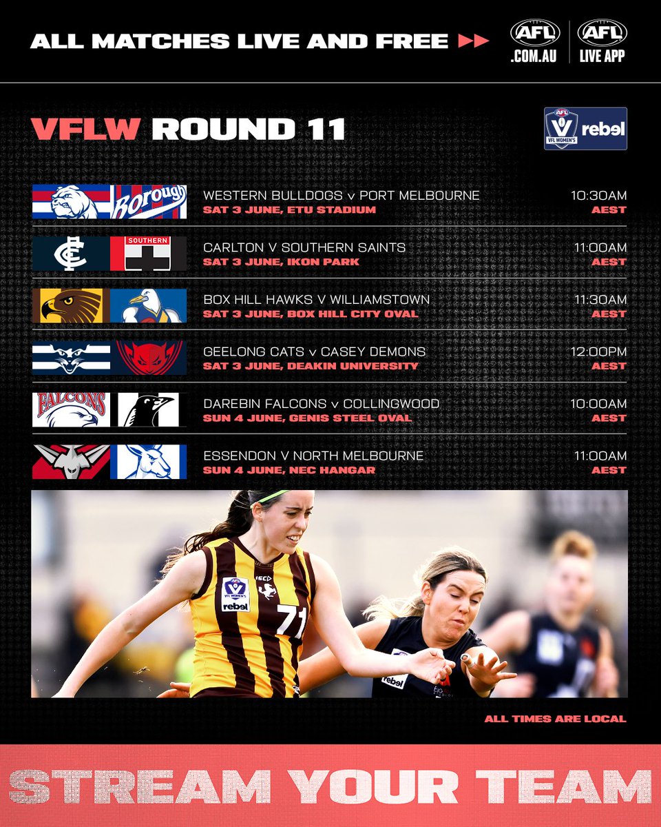 AFL on Twitter "A jampacked weekend of state league footy coming