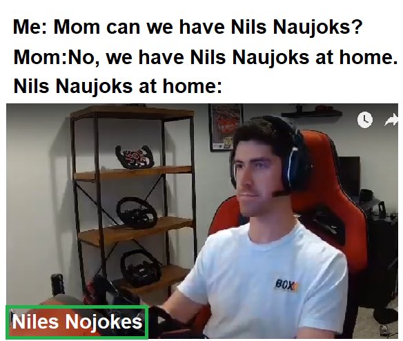 Love when a member becomes a meme. 

Niles Nojokes is the real deal guys #Simracing #eSports #beACC @Sim_Popometer