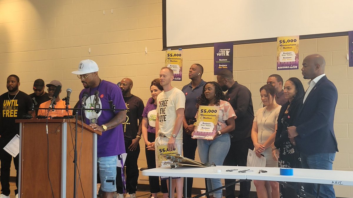 Minnesotans on probation or parole are now able to vote! This morning, I watched the first of the 55K newly eligible Minnesotans register to vote after being re-enfranchised.

Thank you to the community members and legislators who have worked for decades to see this become law.
