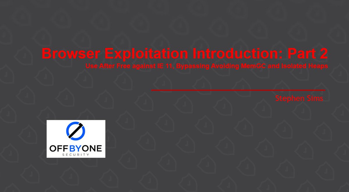 Steph3nSims's tweet photo. Tomorrow's Off By One Security stream will be my attempt to do another browser exploitation session. My very first stream was browser exploitation against IE 7. This one will be IE 11, and a mem-disclosure bug. I'm a bit rusty, but we'll try! Yay?
https://t.co/h9FcPTnG27 https://t.co/YvTh8LIUc2