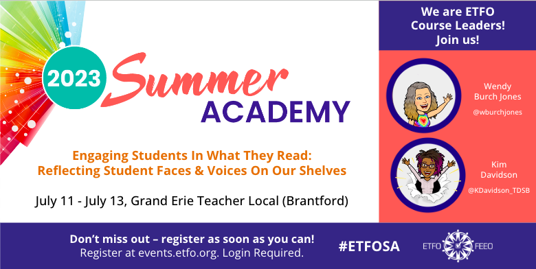 The countdown is on! @KDavidson_TDSB and I are doing a workshop for @ETFOeducators #SummerAcademy! July 11-13 in Brantford (along the shores of the beautiful Grand River!) with @GEETFO. You can register now at events.etfo.org. Better get yours quick before they're gone!
