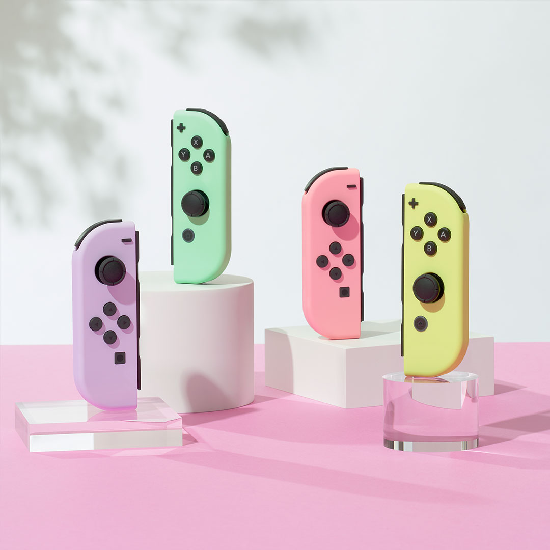 Kick off your summer in style with this new line of pastel Joy-Con controllers, available 6/30. Which color is your fave? #Nintendo