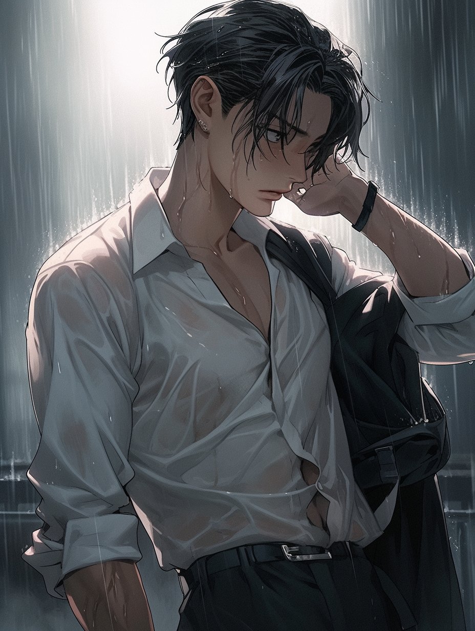 日向_AI on X: 「あー早くシャワー浴びたい…」 #nijijourney #AIイケメン部 #AIイラスト #AIart  t.corCFHtJwLVe  X