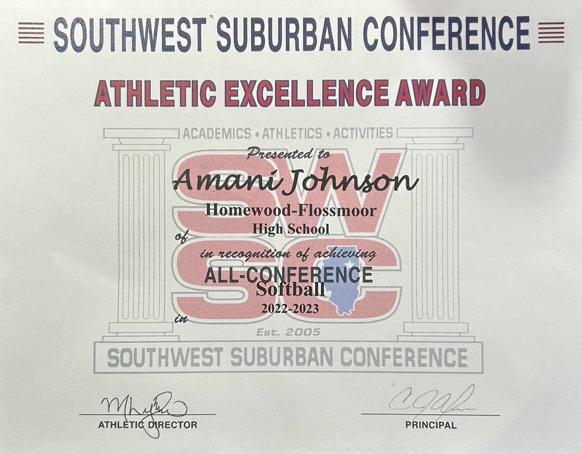 Extremely honored to be named SWSC All-Conference. Thank you to all my teammates and coaches for this exciting season! <a href="/Cheetahs18uBB/">Chicago Cheetahs 18u Bowman</a> <a href="/BoDomeBville/">Bo Dome Bensenville</a> <a href="/HF_Vikings_SB/">H-F Vikings Softball</a> <a href="/SbCheetahs/">Chicago Cheetahs Organization</a>