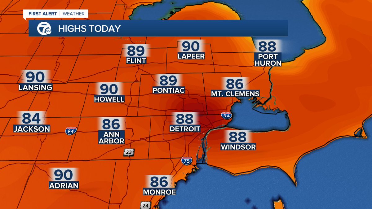 We hit 88° today at Metro Airport for the hottest day of the year....... so far.
Shooting for 90° tomorrow.