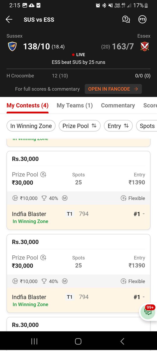 Ultimate Cleansweep 🔥  @Alone_Marwari Big Thanks And Love You Brother 
#Dream11 #VitalityBlast #T20Blast