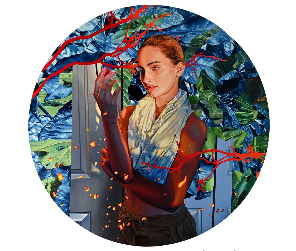 PinoMisha's tweet photo. Tratos
“Ember”
Oil on wood panel
36” diameter

⁦@wyn317⁩ #tratos #natura #wyn317 #oilpainting #art #portrait #miamiartscene #miamiart #artsy #artist #fineart #painting #miamigallery #miamigalleries #atmdd #miamidesigndistrict #miamiartgallery #wynwood #contemporaryart https://t.co/m8RLIPBimN