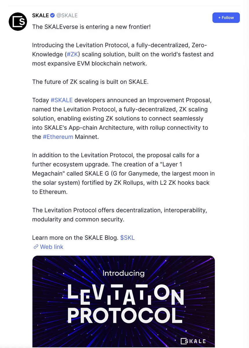 #CMCCommunity Spotlight ✨ 

The SKALEverse is entering a new frontier!

<a href="/SkaleNetwork/">SKALE</a> #Crypto #CoinMarketCap #CMC #CMCY $SKL 

👉 coinmarketcap.com/community/post…