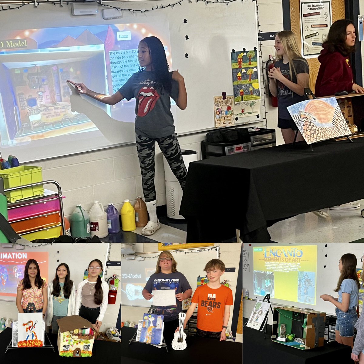 Models & animation & coding, oh my! 6th grade Imagineers are finishing the year strong by pitching their Encanto/Coco theme park attractions!  🎨 🎢 💙 #createlikeawarrior #bhwarriorpride #aim2empower #imagineer #STEAM @BigHollowMS