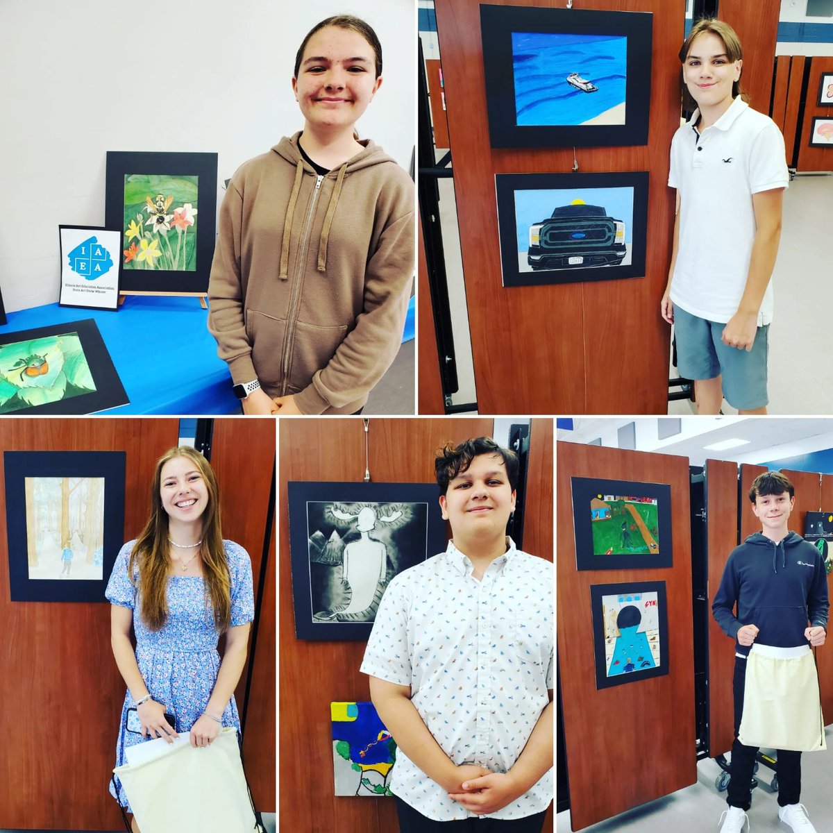 #Brodnickischool former bulldogs featuring their advanced art class work at our annual <a href="/ISD109/">Indian Springs 109</a> Art Expo! #artexpo #d109pride <a href="/MsFarnesi/">Ms. Farnesi</a>