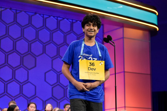 Congratulations to Dev Shah for winning the 2023 <a href="/ScrippsBee/">Scripps National Spelling Bee</a> 

Will you sign our Dictionary?