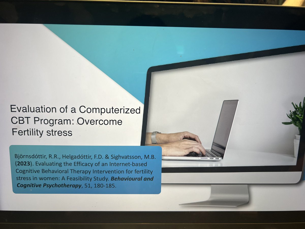 Great session this morning on new developments in online CBT! #wccbt2023 Speakers from all over, India, Sweden, Mayo Clinic, USA and I presented the work conducted at Reykjavik University. It is great to see how the attitudes toward online CBT have changed post pandemic!