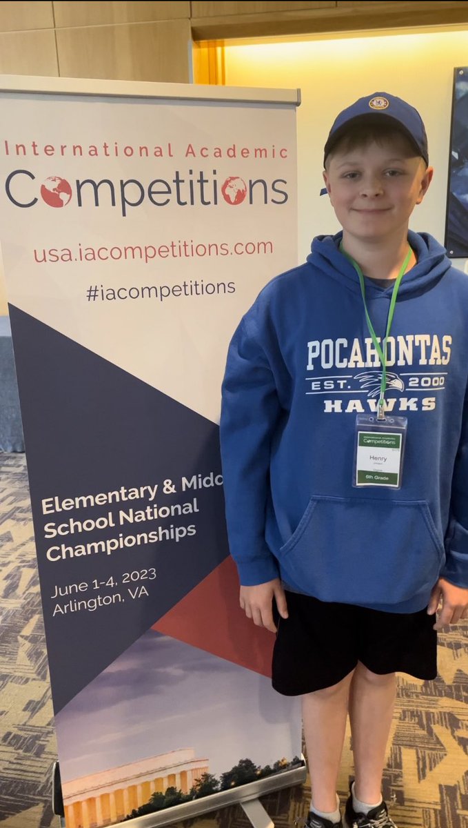Pocahontas Hawks (@pocahontashawks) on Twitter photo A 6th grade Pocahontas Hawk is soaring this weekend. Hank J. is representing <a href="/PocahontasHawks/">Pocahontas Hawks</a> in the National Finals of the National Geography Bee and National History Bee competition. We are rooting for you Hank, and you are making Pocahontas Proud! #2BeAHawk #hawkstogether A 6th grade Pocahontas Hawk is soaring this weekend. Hank J. is representing <a href="/PocahontasHawks/">Pocahontas Hawks</a> in the National Finals of the National Geography Bee and National History Bee competition. We are rooting for you Hank, and you are making Pocahontas Proud! #2BeAHawk #hawkstogether