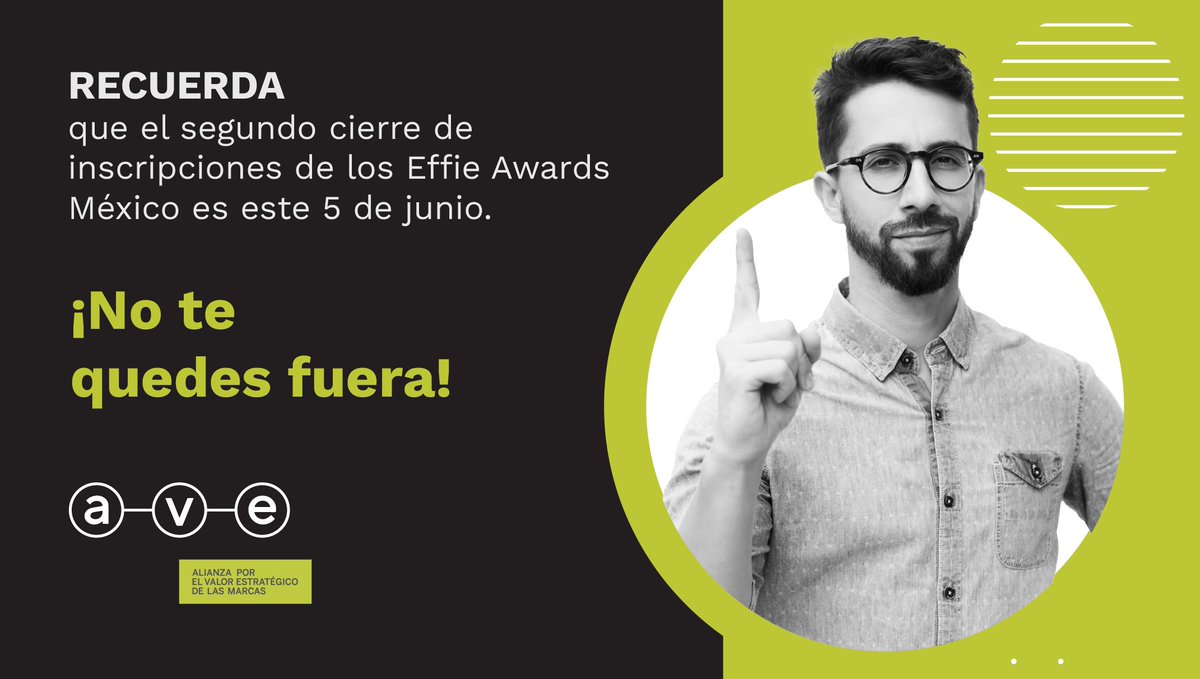 Prepara todas esas campañas dignas de un <a href="/EffieMexico/">Effie® México</a>, es momento de inscribir tu campaña.

Ingresa aquí: effie.com.mx/inscribe-tu-ca…
  
#SomosAVE