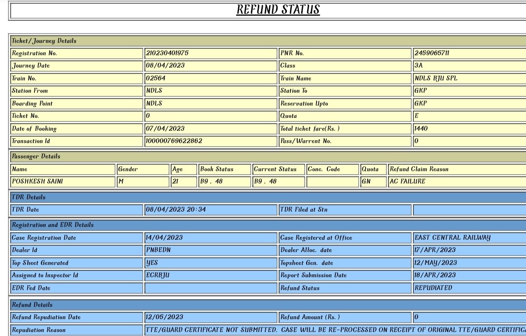 PoshkeshSaini's tweet image. #Acproblem #REFUND  #refundfair