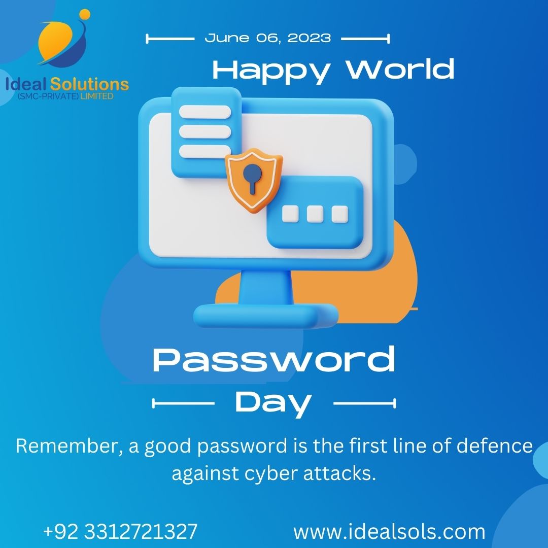 idealsolsco's tweet photo. 📷 Happy World Password Day! 📷
Educate yourself and others about password security. Spread the word about the importance of strong passwords, password managers, and staying vigilant against phishing attempts.
For More Details :  03312721327 https://t.co/ClEH7DgNWj