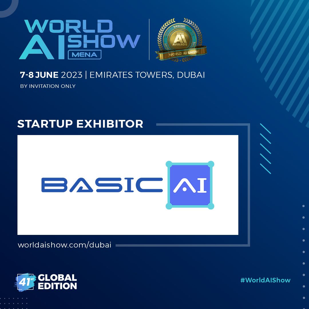 The BasicAI team will take a flight to Dubai #worldaishow on June 7th - 8th to represent us as star exhibitors at this spectacular show. 

Get started at #WAISDubai, book your tickets now: hubs.li/Q01Jbp5B0

#Artificialintelligence #automation #Machinelearning #Trescon