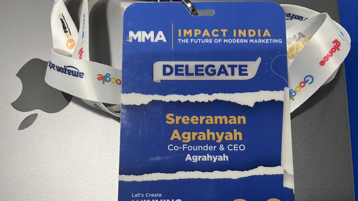 I’m now like the Tatas and Godrej. Last name is my business name 👑 Thanks to @MMA_APAC