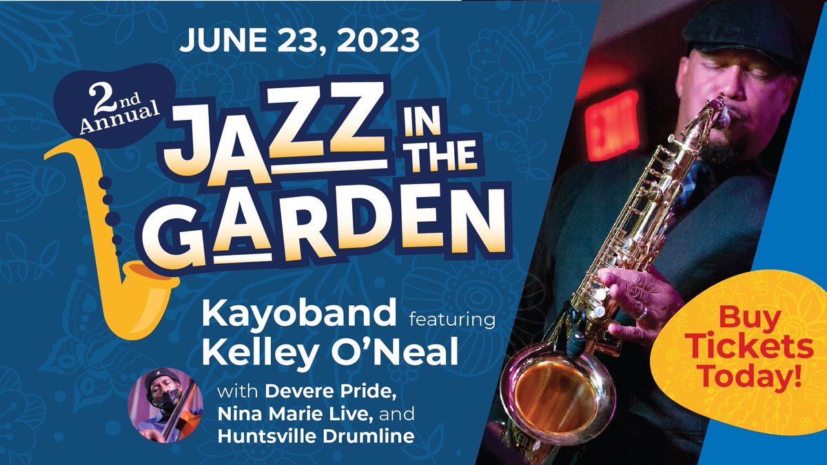 Drake State's Jazz in the Garden is back for its second year with food trucks and live music from Kayoband, Devere Pride, Nina Marie Live, and the Huntsville Drumline!📷📷 Tickets are on sale now for the June 23 event at drakestate.edu/jazz-in-the-ga… @ACCS_Education