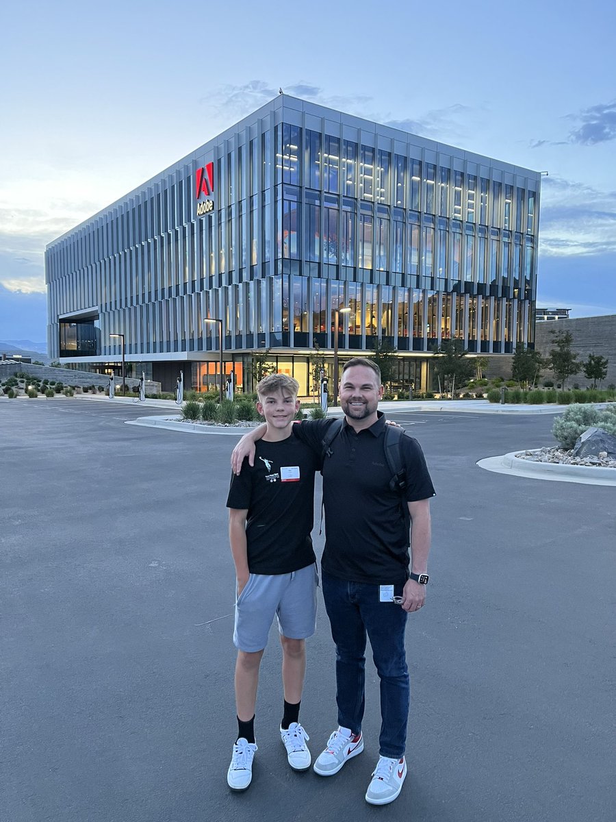 Took the boy on a tour of the office. It is a remarkable facility, and feel super blessed everyday. #AdobeLife
