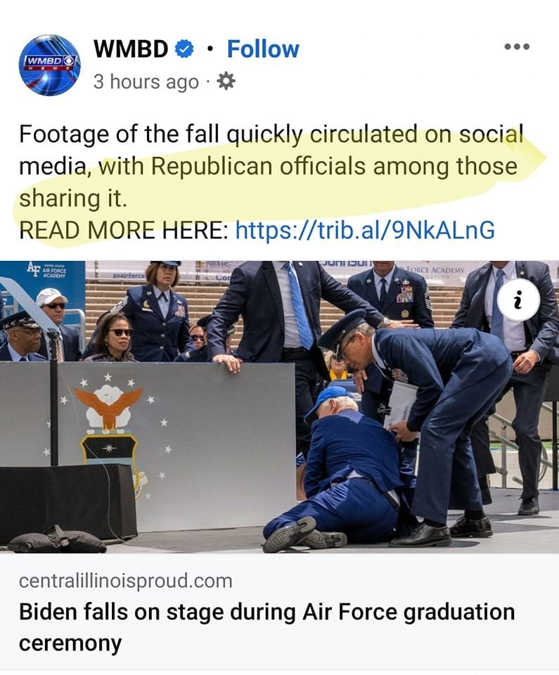 soirchick's tweet photo. I honestly didn't expect "Republicans Pounce!" as the response to #bidensfall. Downplaying it? Yes. Shifting the focus to Republicans? No. Were there EVER any "Democrats shared footage of Trump shuffling down the ramp" headlines? No. https://t.co/CO4twy0fO1