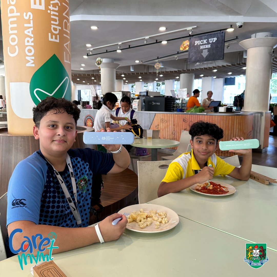 gismalaysia's tweet photo. Say NO to single-use plastic cutlery! 🍴

Our new #GISMalaysia reusable cutlery sets were given out to the entire school community as an initiative to reduce single-use plastics - one knife, fork, spoon and chopstick at a time! ✨

#WeAreGIS #reusablecutlery https://t.co/8KZC44v3Ah